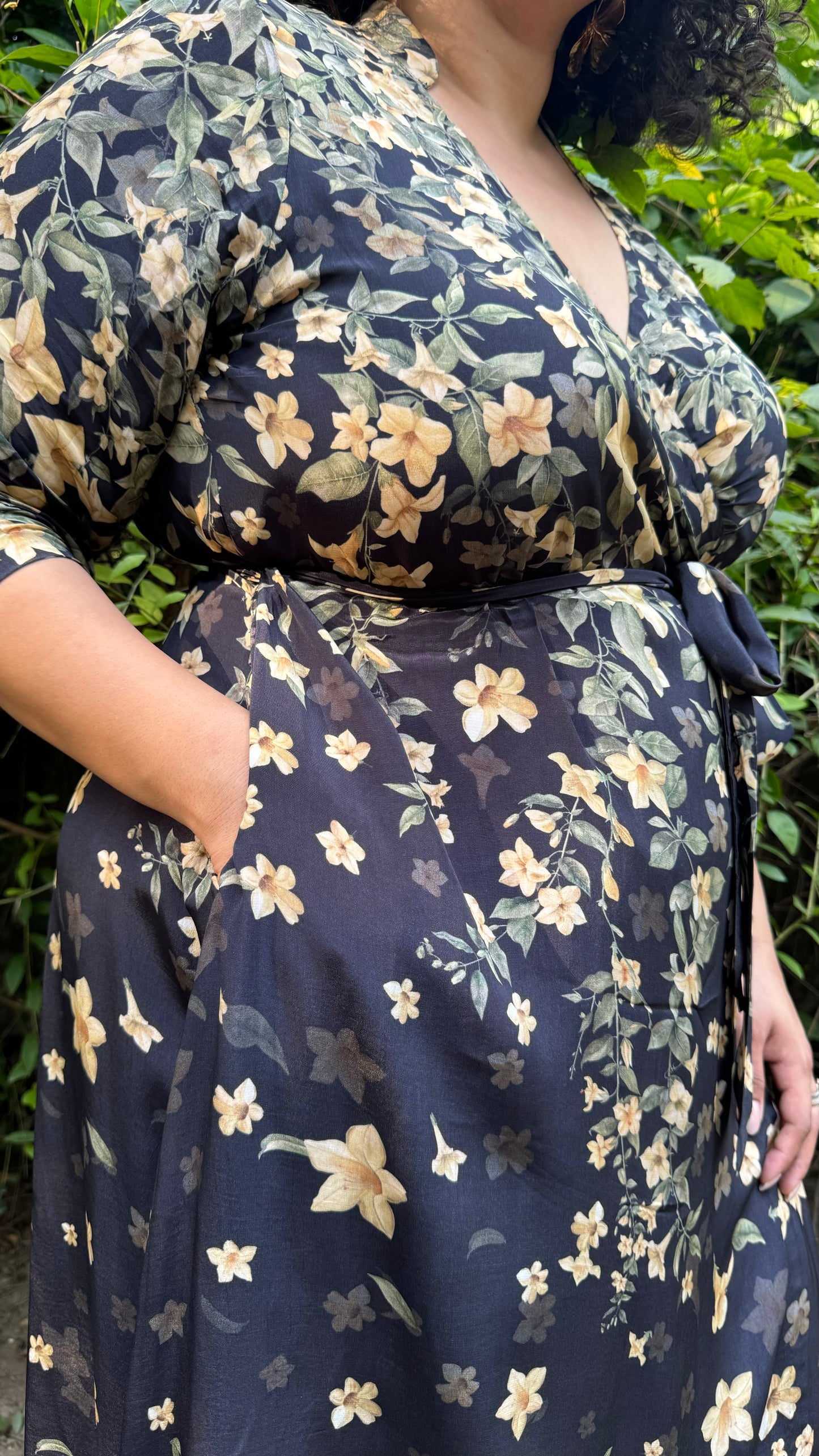 YELLOW JASMINE WRAP DRESS