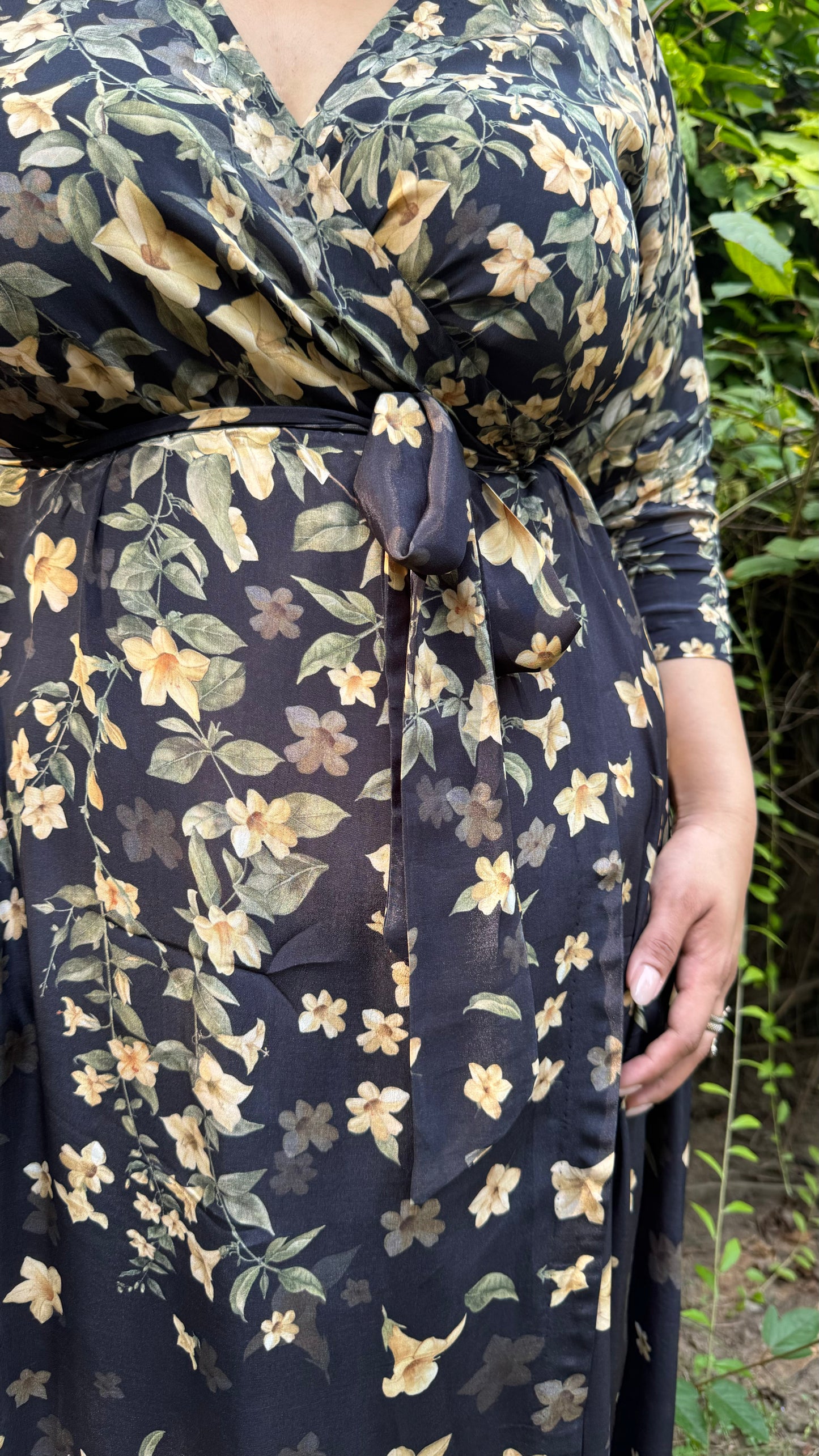 YELLOW JASMINE WRAP DRESS