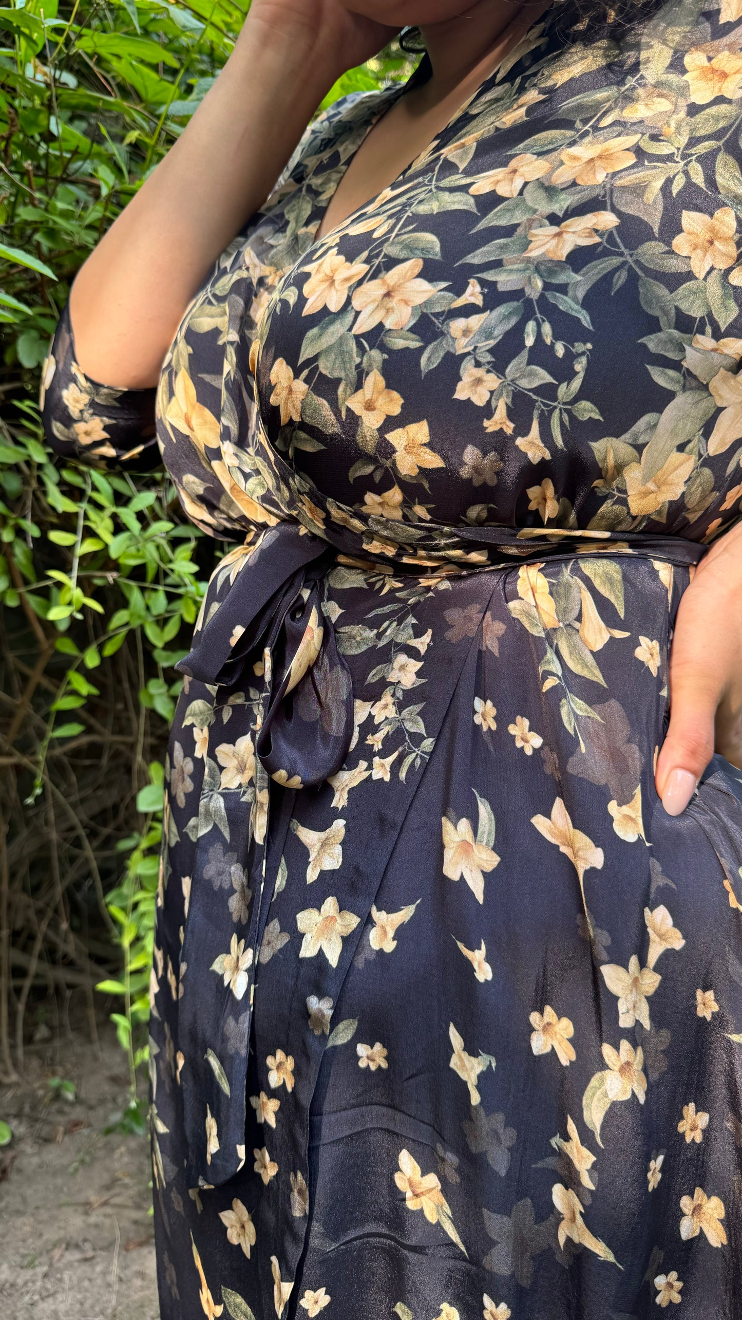 YELLOW JASMINE WRAP DRESS