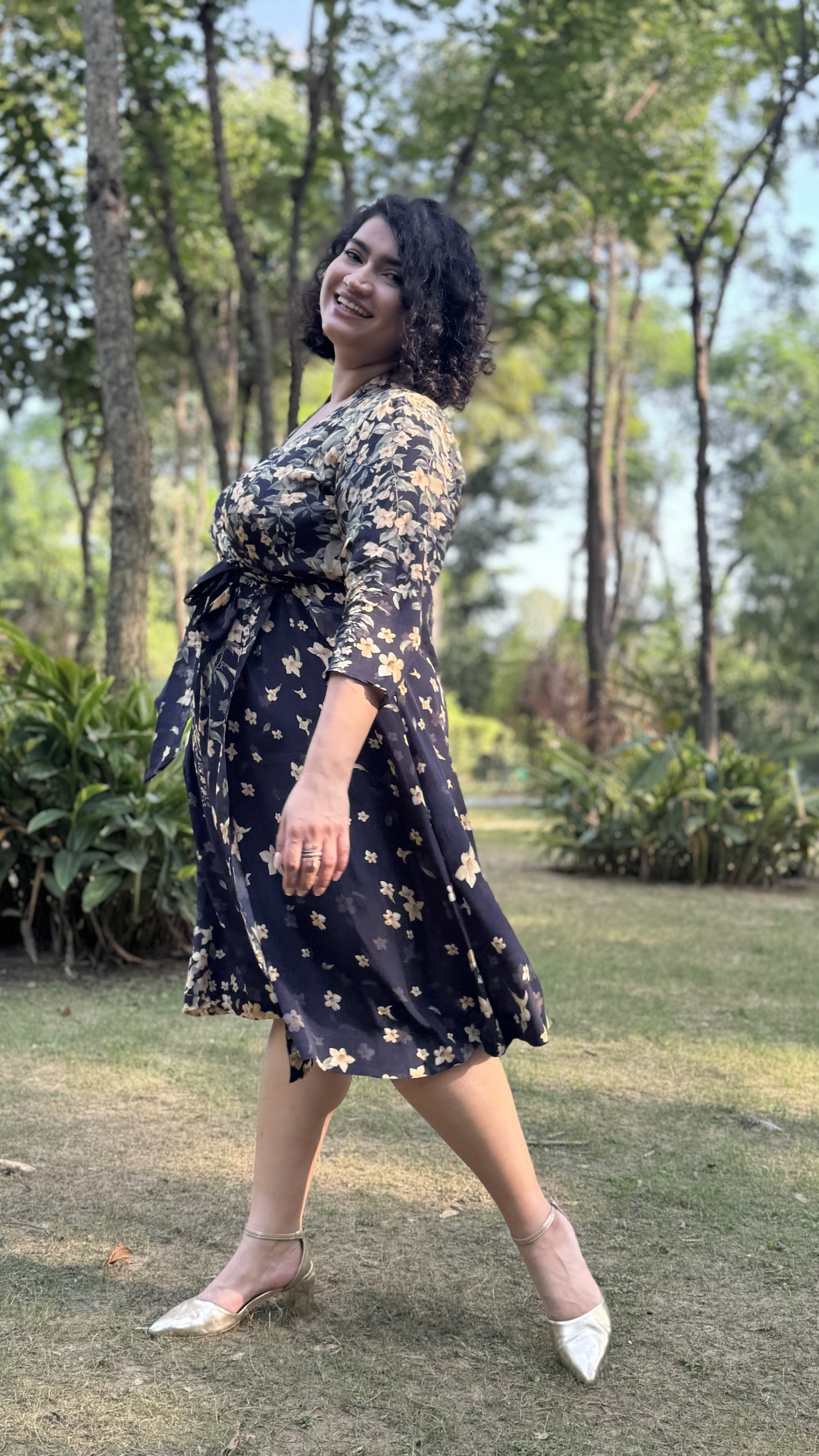 YELLOW JASMINE WRAP DRESS