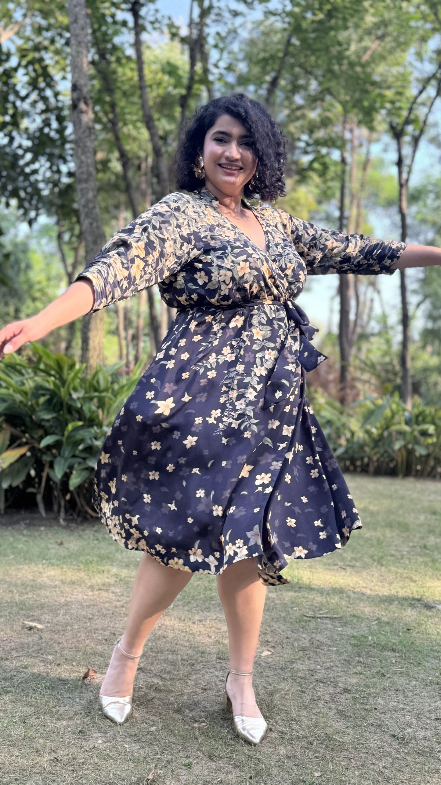 YELLOW JASMINE WRAP DRESS