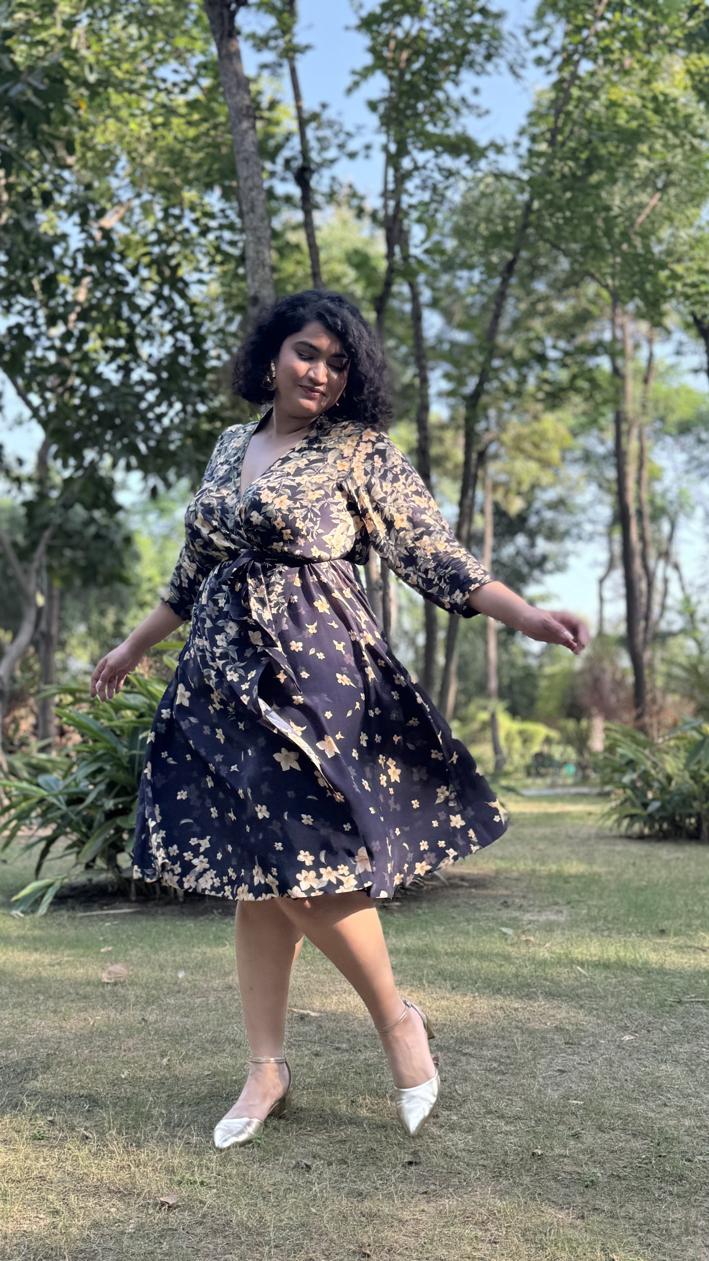 YELLOW JASMINE WRAP DRESS