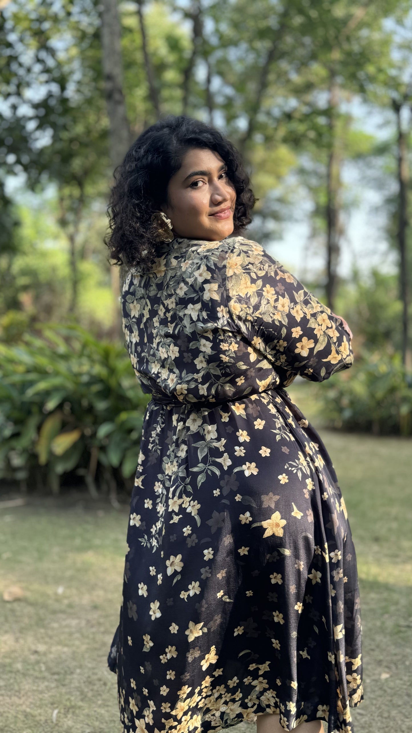 YELLOW JASMINE WRAP DRESS