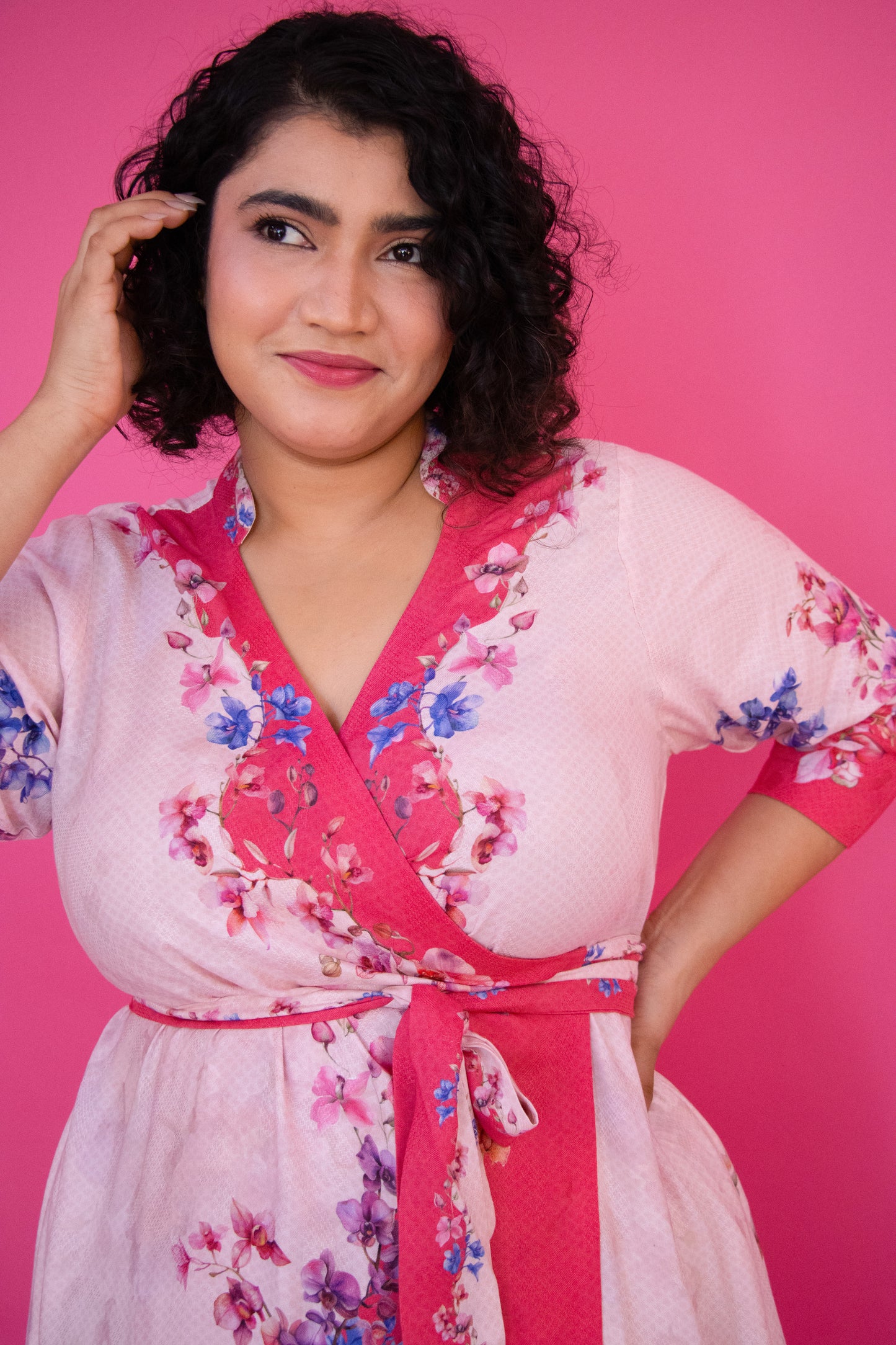 PINK ORCHID WRAP DRESS