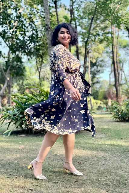 YELLOW JASMINE WRAP DRESS