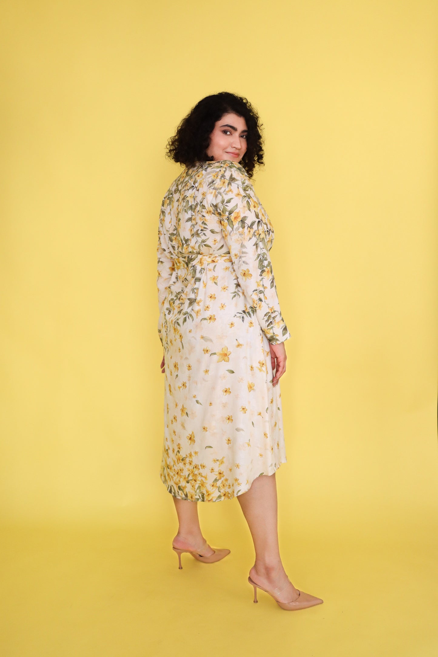 YELLOW JASMINE SHIRT DRESS