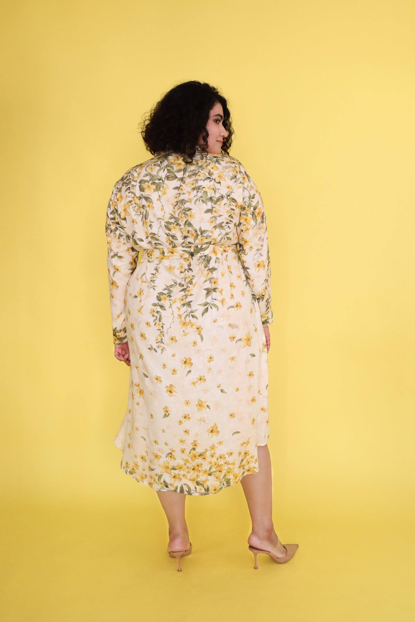 YELLOW JASMINE SHIRT DRESS